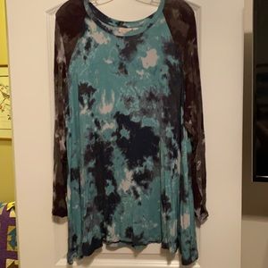 LOGO Tie-dyed rayon/spandex. 2x